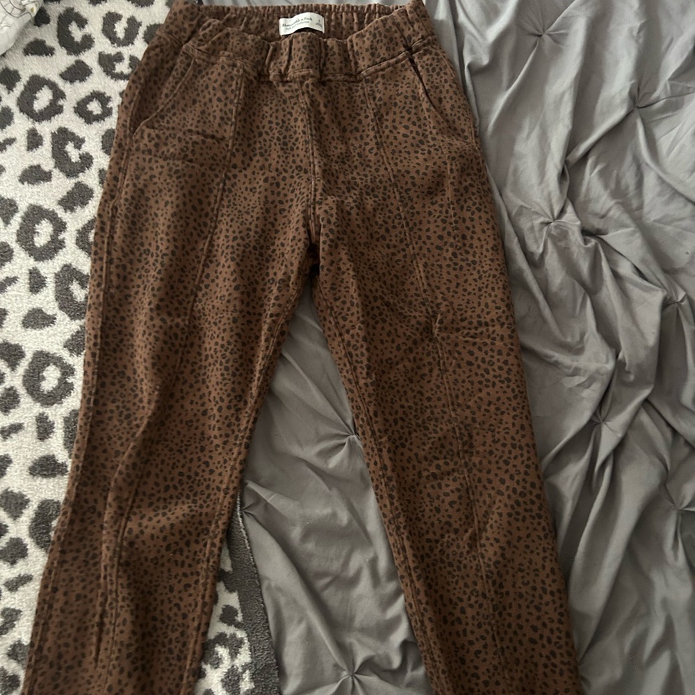 Brown Leopard Print Pants